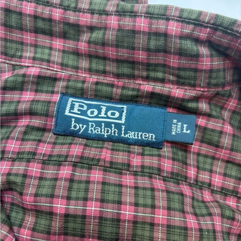 Polo by Ralph Lauren checkered button front shirt‎ sz L